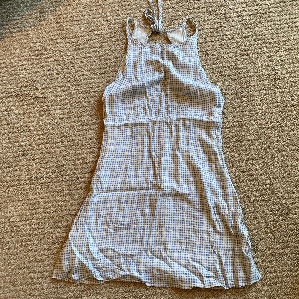 Urban outfitters checkered blue and white summer sundress